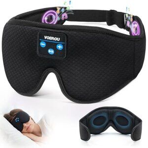 Sleep Headphones, 3D Bluetooth 5.4 Sleep‎ Mask Wireless Eye Mask